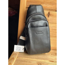 Мужская сумка однолямочная через плечо Сумка-слинг Backpack for men AND JASPER 2146 Рюкзак черный эко-кожа