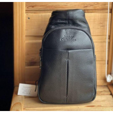 Кожаная мужская нагрудная сумка Backpack for men AND JASPER L99810-b Бананка на грудь из искусственной кожи