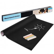 Доска стикер для рисования мелом Black Board Sticker 200х45 см с мелками
