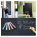Доска стикер для рисования мелом Black Board Sticker 200х45 см с мелками