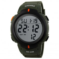 Мужские часы Skmei 1068AG Army Green, наручные часы противоударные