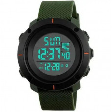 Часы наручные мужские Skmei 1213AG Army Green Big Size часы ударопрочные тактические