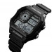 Мужские часы водостойкие с подсветкой Skmei 1299BK Black, наручные часы противоударные