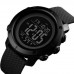 Мужские часы тактические с подсветкой Skmei 1426BKBK Black-Black ABS Ring наручные часы противоударные