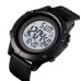 Мужские часы тактические с подсветкой Skmei 1508BKWT Black-White наручные часы противоударные