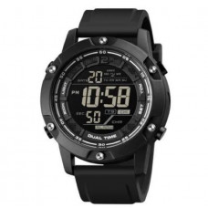 Мужские часы тактические с подсветкой Skmei 1762BK Black 10 Atm электронные наручные часы противоударные