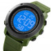 Наручные часы с подсветкой противоударные тактические Skmei 2122AGWT Army Green White