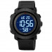 Наручные часы с подсветкой противоударные тактические Skmei 2122BKWT Black White