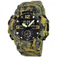 Мужские наручные тактические часы противоударные водостойкие Skmei 1965CMGN Camo green