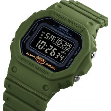 Наручные мужские тактические часы противоударные водостойкие Skmei 1628AGBK Army green-Black