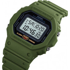Наручные мужские тактические часы противоударные водостойкие Skmei 1628AGWT Army green-White