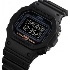 Наручные мужские тактические часы противоударные водостойкие Skmei 1628BKBK Black-Black