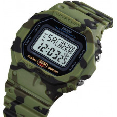 Наручные мужские тактические часы противоударные водостойкие Skmei 1628CMGN Camo green