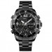 Мужские наручные часы электронные противоударные водостойкие Skmei 1649BK Black DualTime