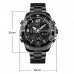 Мужские наручные часы электронные противоударные водостойкие Skmei 1649BK Black DualTime