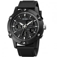 Наручные мужские тактические часы противоударные водостойкие Skmei 1757BKBK Black-Black