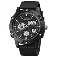Наручные мужские тактические часы противоударные водостойкие Skmei 1757BKWT Black-White