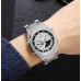 Мужские наручные часы электронные противоударные водостойкие Skmei 1816SIBK Silver-Black