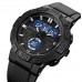 Наручные мужские тактические часы противоударные с подсветкой Skmei 1881BKBK Black-Black