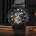 Наручные мужские тактические часы противоударные с подсветкой Skmei 1881GDBK Gold-Black