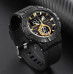 Наручные мужские тактические часы противоударные с подсветкой Skmei 1881GDBK Gold-Black