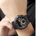 Наручные мужские тактические часы противоударные с подсветкой Skmei 1881GDBK Gold-Black