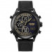 Наручные мужские тактические часы противоударные с подсветкой Skmei 1975LBKBK Black/Black-Leather