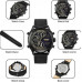 Наручные мужские тактические часы противоударные с подсветкой Skmei 1975LBKBK Black/Black-Leather
