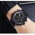 Наручные мужские тактические часы противоударные с подсветкой Skmei 1975LBKBK Black/Black-Leather