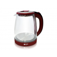 Электрочайник BITEK BT-3110 дисковый стеклянный с подсветкой 1,8 л 2400Вт Красный