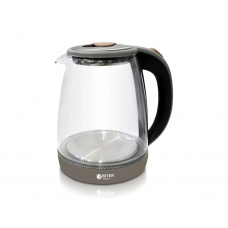 Электрочайник BITEK BT-3110 дисковый стеклянный с подсветкой 1,8 л 2400Вт Серый