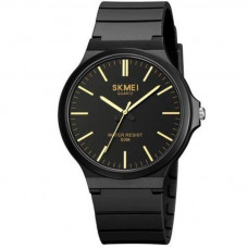 Наручные мужские часы классические противоударные водостойкие Skmei 2108BKGD Black/Gold