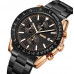 Наручные мужские часы противоударные водостойкие с подсветкой Skmei 9253RGBK Rose Gold/Black