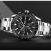 Наручные мужские часы противоударные водостойкие с подсветкой Skmei 9253SIBK Silver/Black