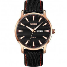 Наручные мужские часы противоударные водостойкие с подсветкой Skmei 9303RGBK Rose Gold/Black