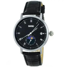 Наручные мужские часы противоударные водостойкие с подсветкой Skmei 9308BKBK Black/Black