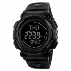 Наручные часы с подсветкой противоударные тактические Skmei 1290BK Black Compass