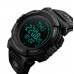 Наручные часы с подсветкой противоударные тактические Skmei 1290BK Black Compass