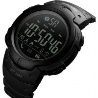 Наручные часы с подсветкой противоударные тактические Skmei 1301BK Black Smart Watch