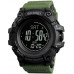 Наручные часы с подсветкой противоударные тактические Skmei 1356AG Army Green Compass