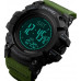 Наручные часы с подсветкой противоударные тактические Skmei 1356AG Army Green Compass