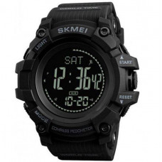 Наручные часы с подсветкой противоударные тактические Skmei 1356BK Black Compass
