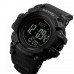 Наручные часы с подсветкой противоударные тактические Skmei 1356BK Black Compass