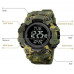 Наручные часы с подсветкой противоударные тактические Skmei 2037CMGN Army Green Camo Compass