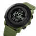 Наручные часы с подсветкой противоударные тактические Skmei 2095AG Army Green Compass
