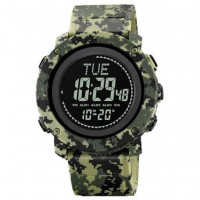 Наручные часы с подсветкой противоударные тактические Skmei 2095CMGN Army Green Camouflage Compass