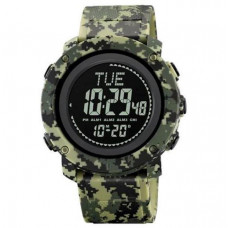 Наручные часы с подсветкой противоударные тактические Skmei 2095CMGN Army Green Camouflage Compass