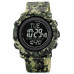 Наручные часы с подсветкой противоударные тактические Skmei 2095CMGN Army Green Camouflage Compass