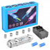 Фонарь ручной синяя лазерная указка YX-B017, Li-Ion аккум., ЗУ micro USB, 5 насадок, Power Bank, Box