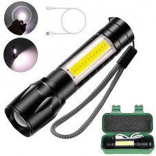 Фонарь ручной Police 511-XPE+COB Li-Ion / microUSB / zoom / Box карманный фонарик аккумуляторный